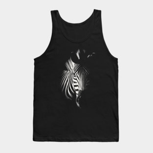 Zebra Head Close-Up African Wildlife Tank Top